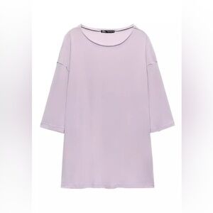 Zara Women’s Lavender Bell Sleeve Shirt NWT Size M Medium Relaxed
